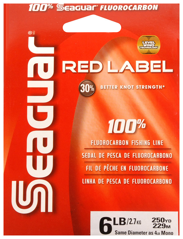 Seaguar Red Label 100% Fluoro Fluorocarbon 250yd 6lb Fishing Line