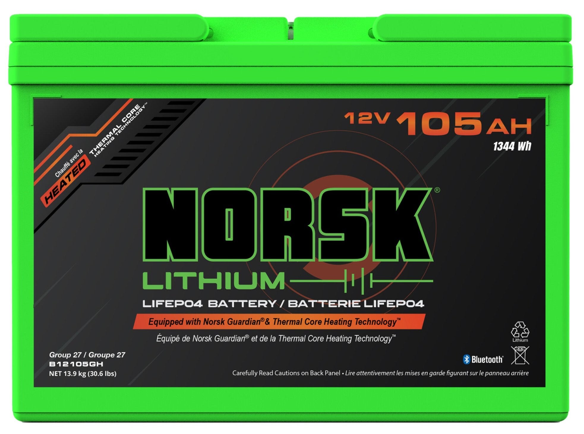 Norsk Lithium 12V Standard Batteries [105Ah Heated]