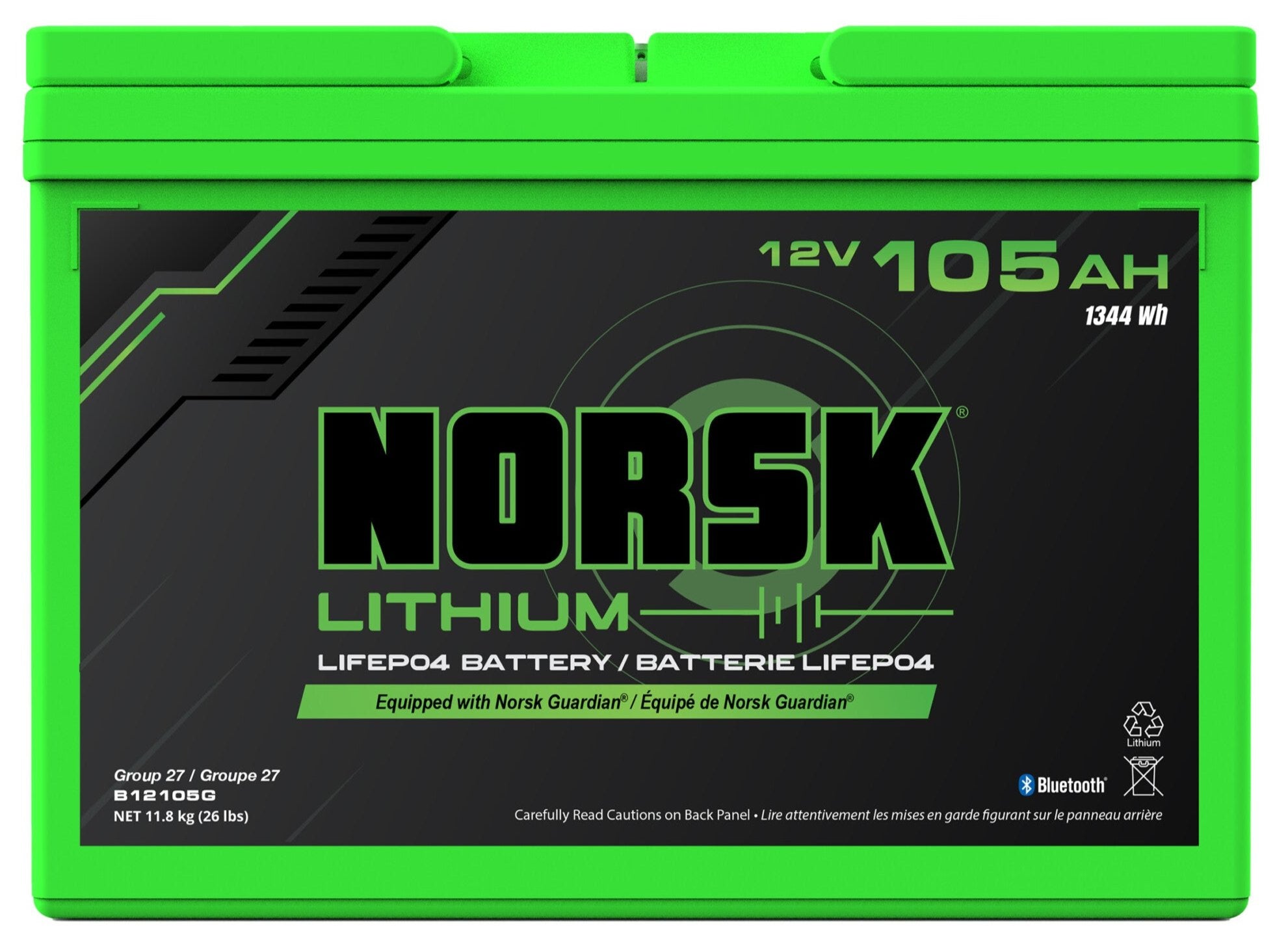 Norsk Lithium 12V Standard Batteries [105Ah]