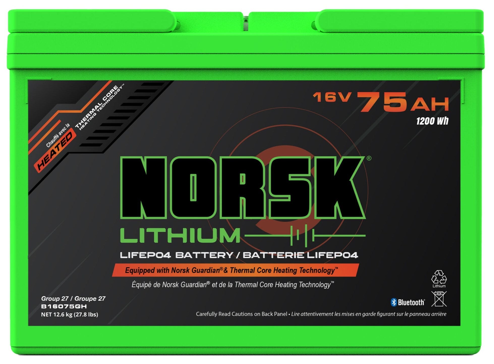 Norsk Lithium 16V MAX RT Batteries [75Ah Heated]