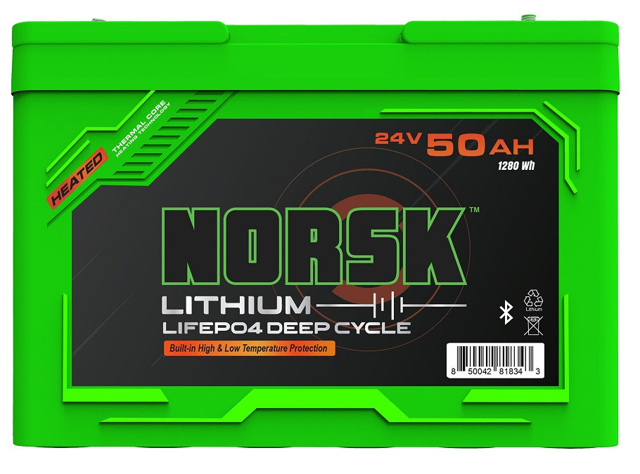 Norsk Lithium Marine Batteries [24v - 50Ah - Guardian Heated]