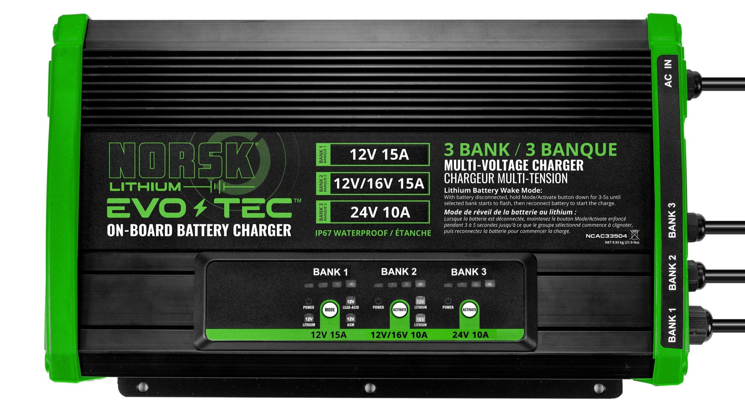 Norsk Lithium EVO-TEC 3 Bank Onboard Chargers [NCAC33504]