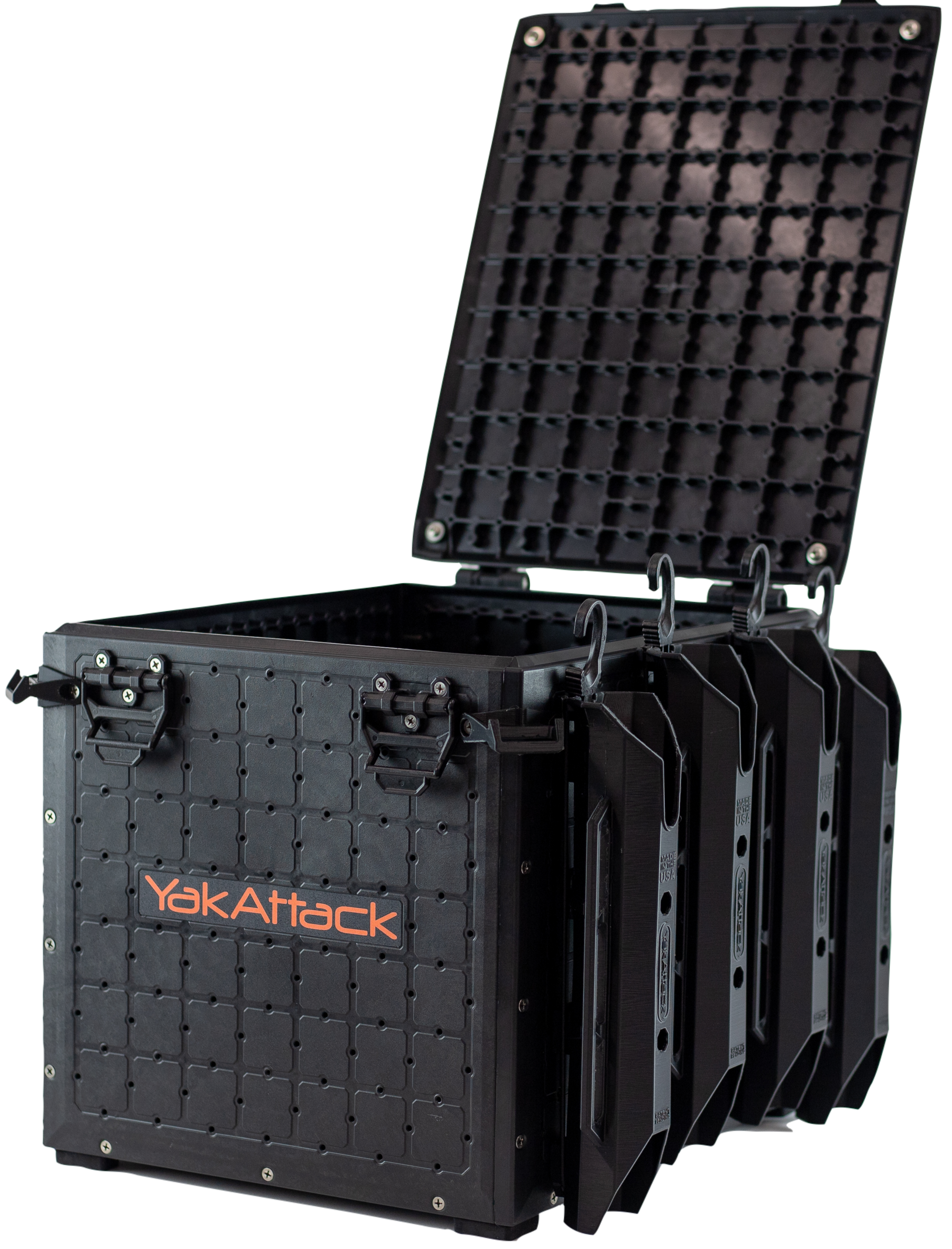 YakAttack BlackPak Pro Kayak Fishing Crate [13" x 16" - Open]