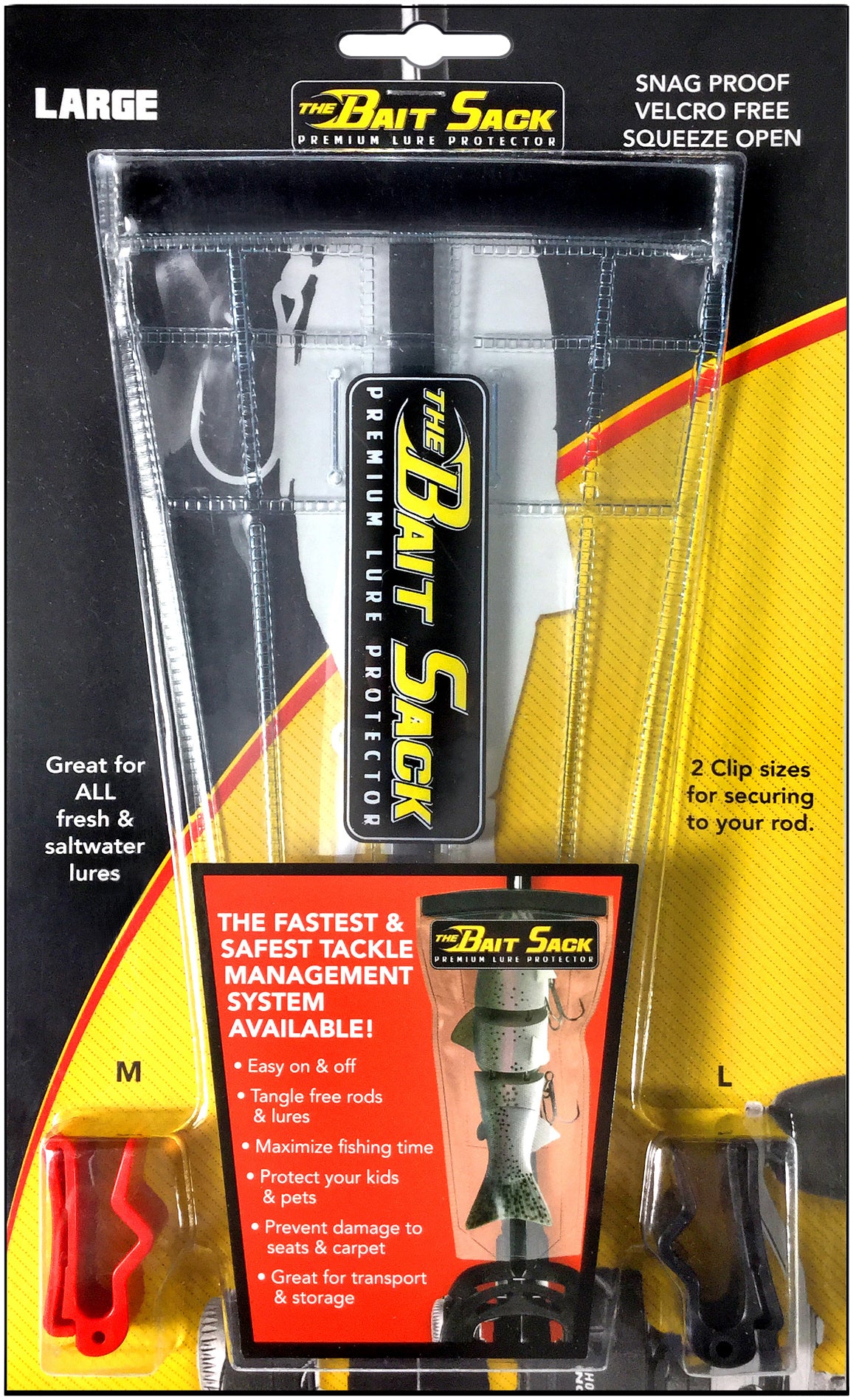 Cal Coast Fishing Bait Sack Lure Protector - Clear - Large