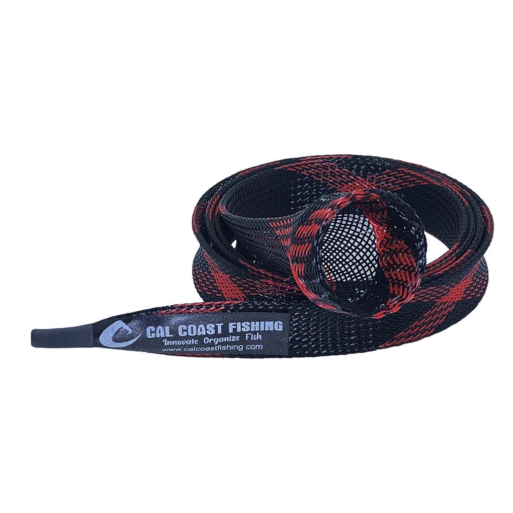 Cal Coast Fishing Rod Sleeve - Casting - Black and Red