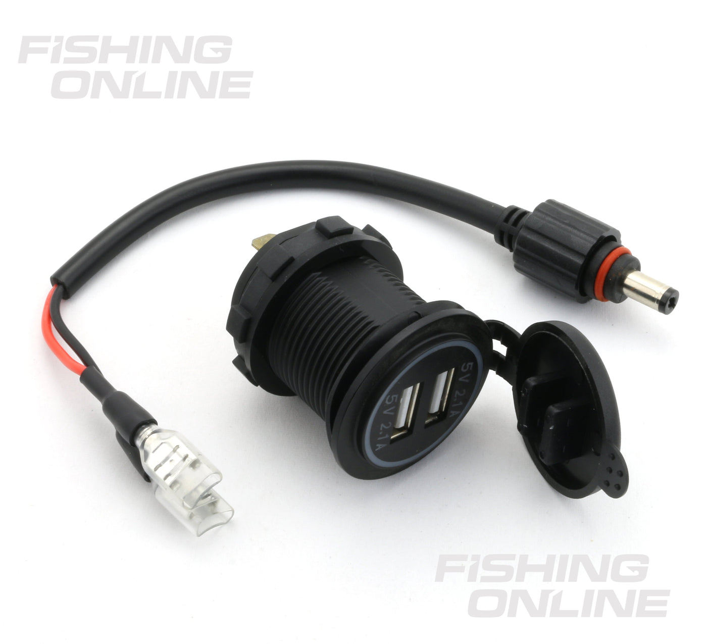 FPV-Power Dash Mount USB Dual Port with Weather Proof Cable