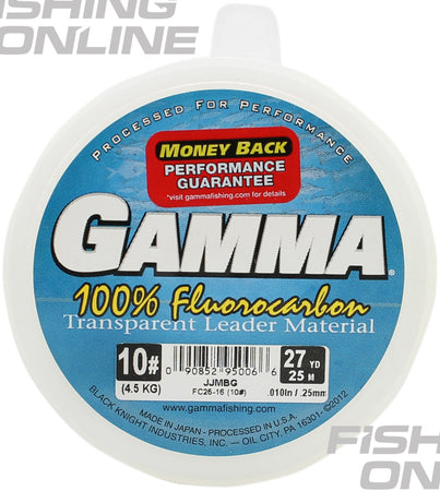 Gamma 100% Fluorocarbon Leader - Clear 25M - Bait-WrX
