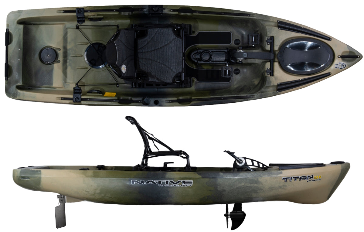 Feelfree and Native pedal fishing kayaks with trailer - sporting