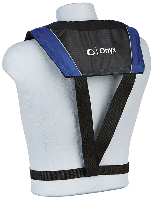 Onyx A/M-24 Inflatable Life Jacket Blue Back