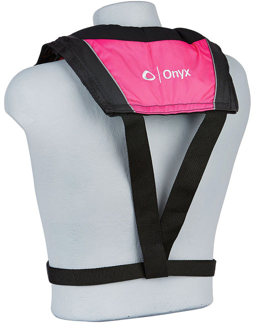 Onyx A/M-24 Inflatable Life Jacket Pink Back