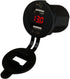 Round Dual USB Power Socket with Voltmeter