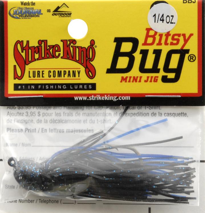 Strike King Bitsy Bug Mini Jig Black Blue