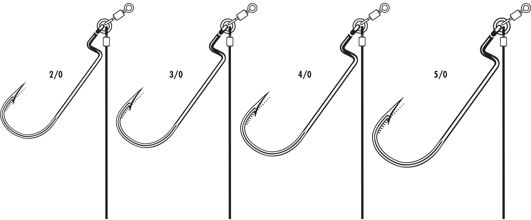 VMC Tokyo Rig Heavy Duty Worm with Size Chart